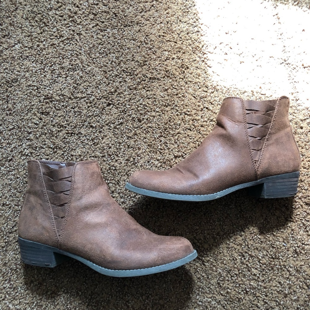 Brown Suede Booties